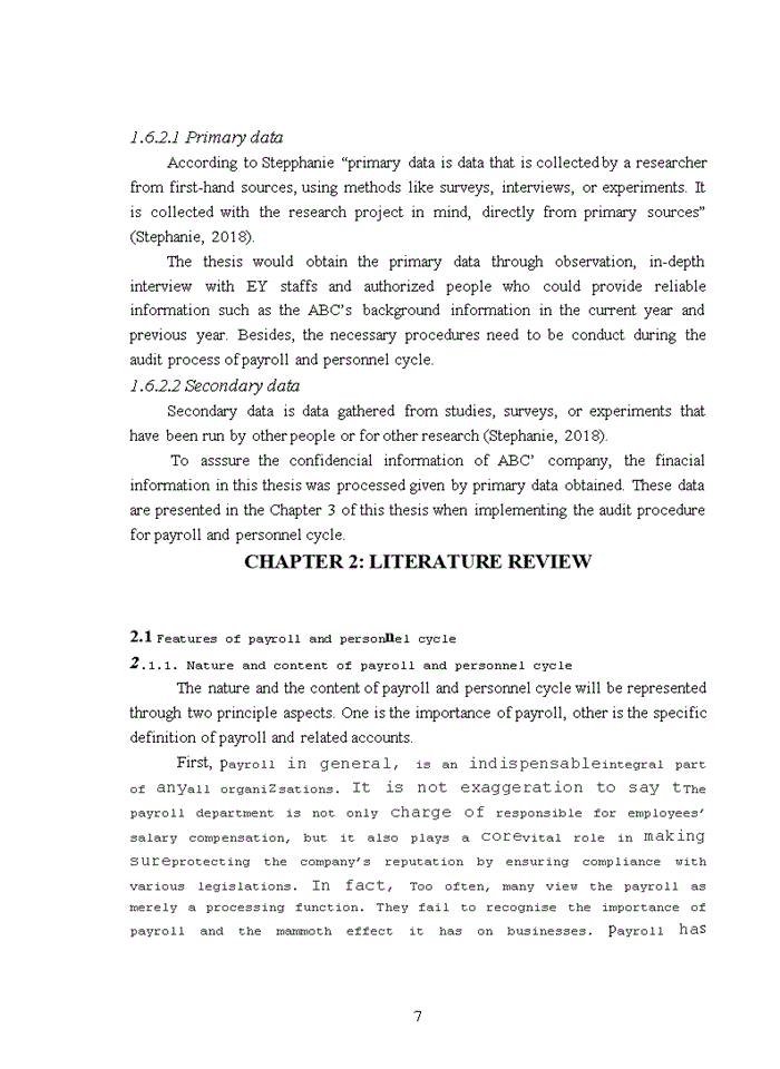 image for page Tiếng anh The auditing process of payroll and personnel cycle in manufacturing companies implemented by Ernst and Young company
