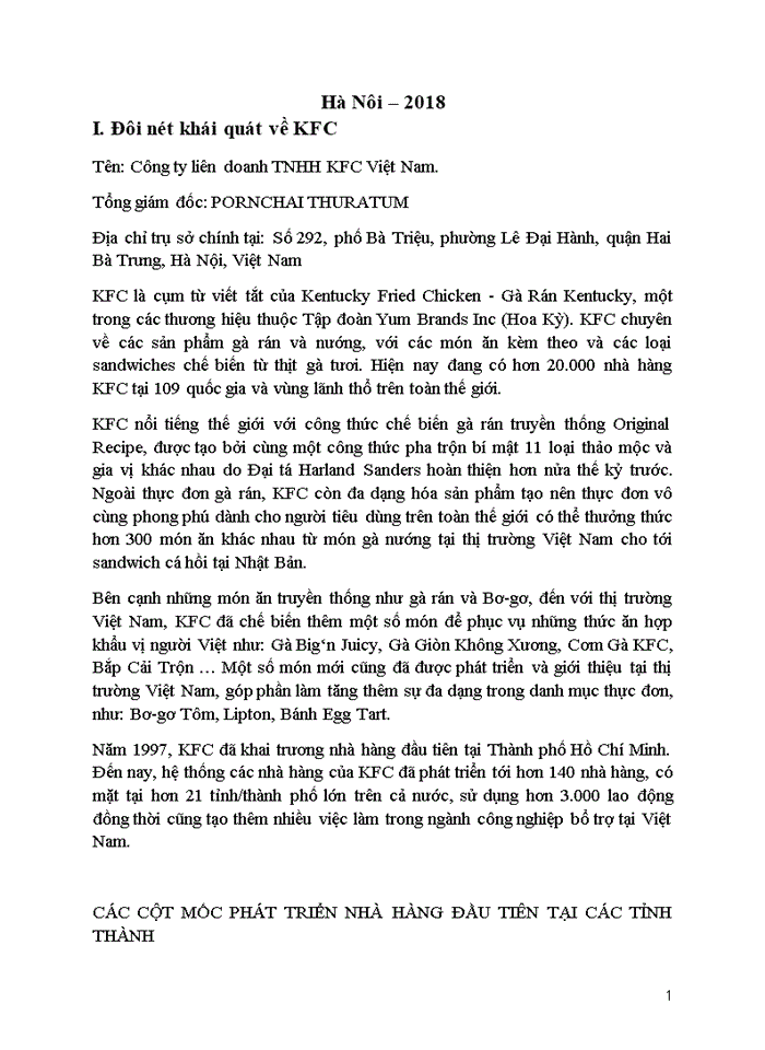 image for page Công ty liên doanh TNHH KFC Việt Nam