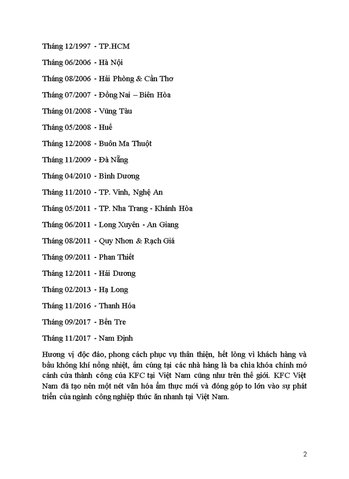 image for page Công ty liên doanh TNHH KFC Việt Nam