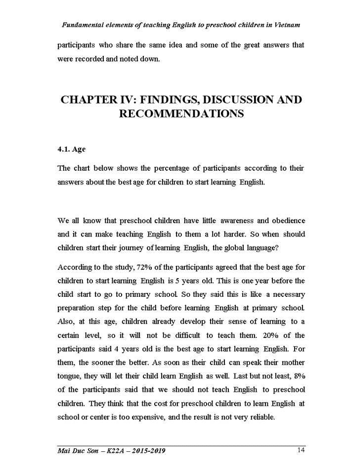 image for page Tiếng anh Fundamental elements of teaching English to preschool children in Vietnam