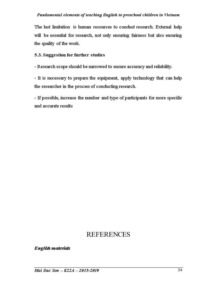 image for page Tiếng anh Fundamental elements of teaching English to preschool children in Vietnam