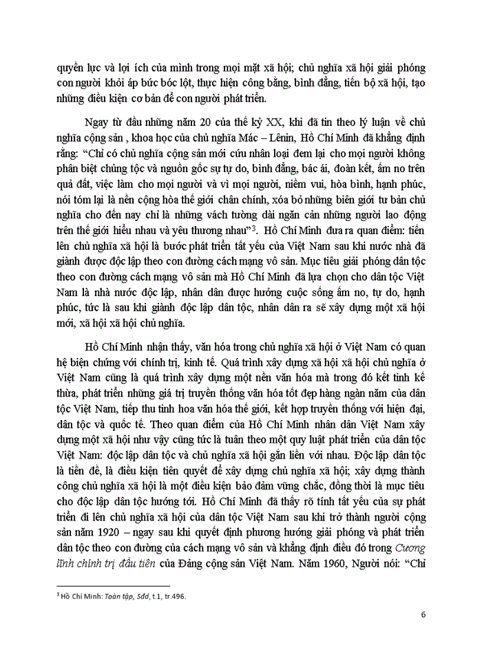 image for page Phân tích quan điểm của Hồ Chí Minh về tính tất yếu đi lên CNXH ở Việt Nam sau khi giành được độc lập dân tộc