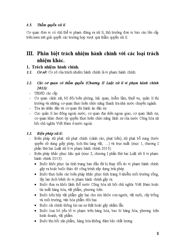 image for page Vi phạm hành chính và trách nhiệm hành chính Phân biệt vi phạm hành chính với các loại vi phạm khác Phân biệt trách nhiệm hành chính với các loại trách nhiệm khác