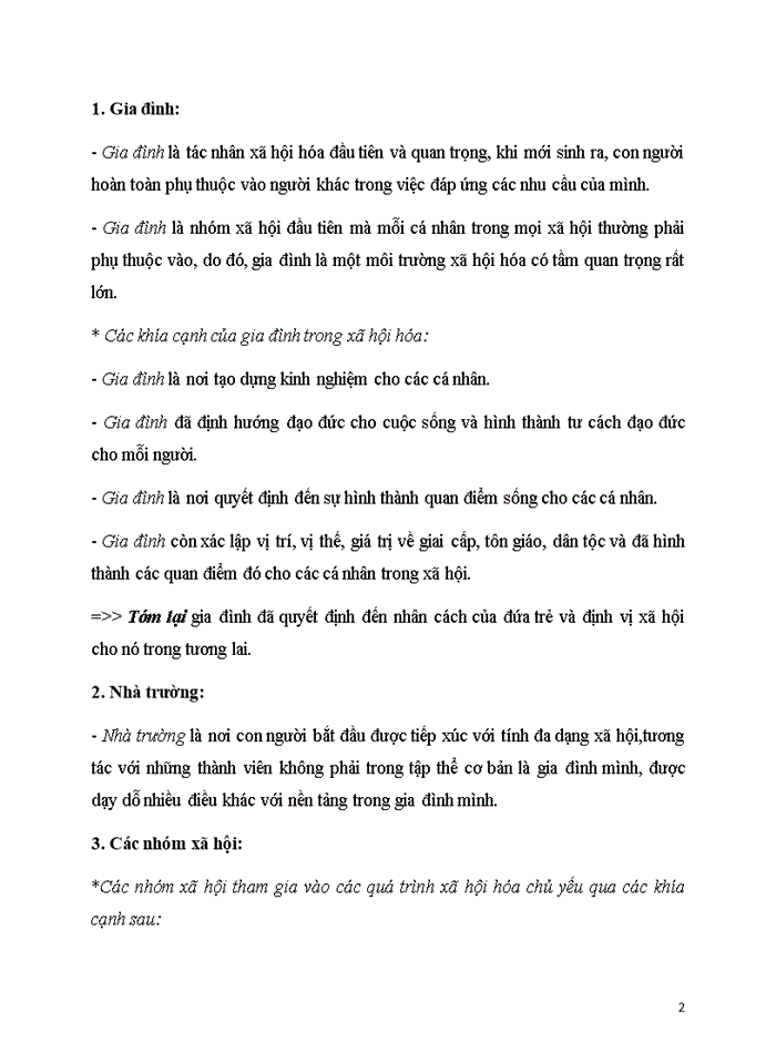 image for page Trong bốn nhóm nhân tố ảnh hưởng đến quá trình xã hội hóa cá nhân gia đình nhà trường các nhóm xã hội và thông tin đại chúng Theo quan điểm của anh chị nhân tố nào là nhân tố quyết định đến quá trình XHH của thế hệ trẻ