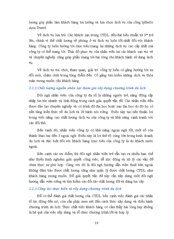 image for page NÂNG CAO CHẤT LƯỢNG CHƯƠNG TRÌNH DU LỊCH INBOUND CÔNG TY CỔ PHẦN DỊCH VỤ DU LỊCH VÀ NGHỈ DƯỠNG HELLO ASIA TRAVEL