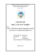 TĂNG CƯỜNG HOẠT ĐỘNG MARKETING ONLINE TẠI CÔNG TY CỔ PHẦN INOX THIÊN TÂN