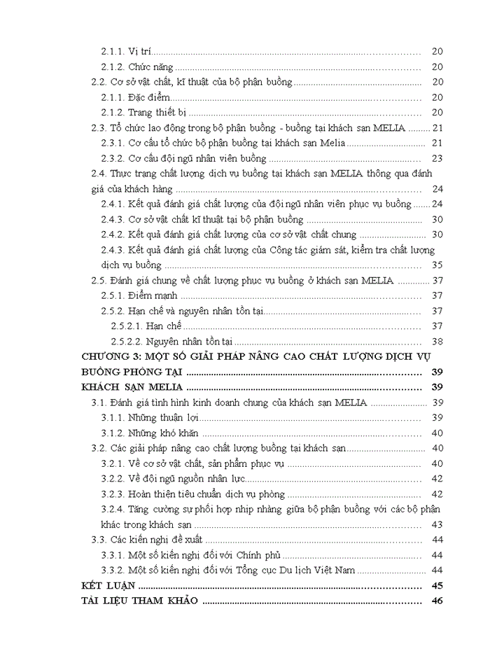 image for page Giải pháp nâng cao chất lượng dịch vụ buồng tại khách sạn Melia Hà Nội