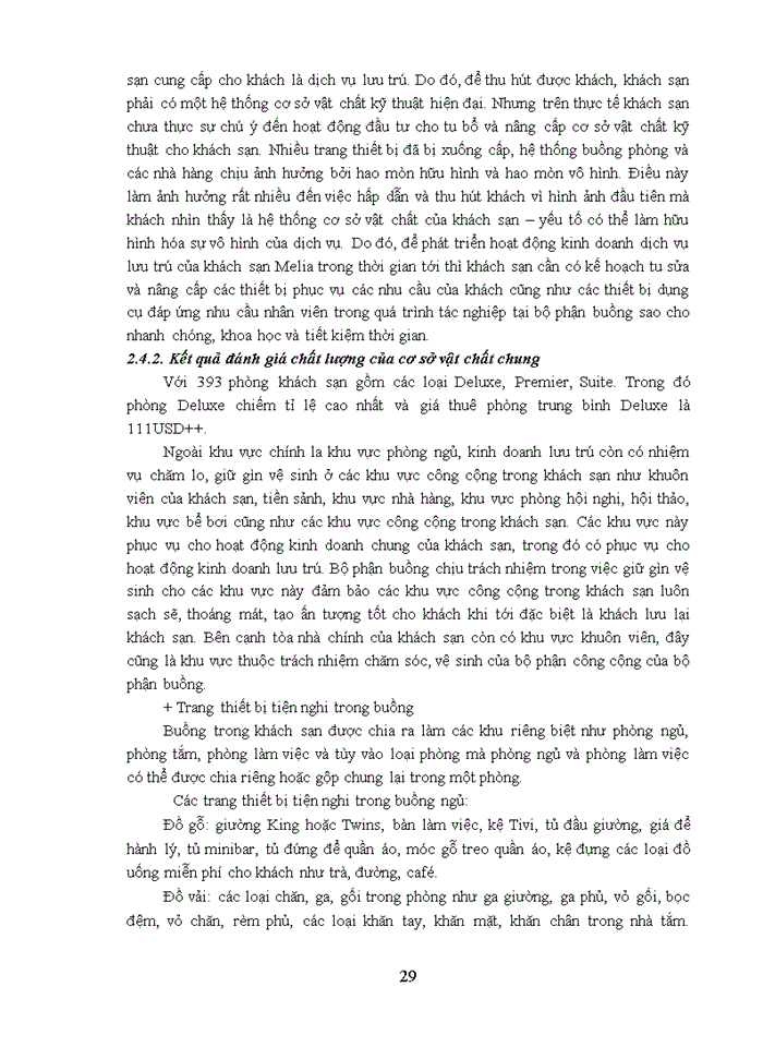 image for page Giải pháp nâng cao chất lượng dịch vụ buồng tại khách sạn Melia Hà Nội