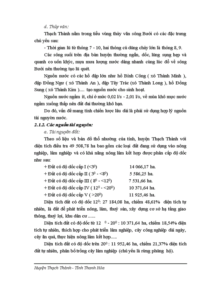 image for page Điều chỉnh quy hoạch sử dụng đất đến năm 2020 huyện Thạch Thành
