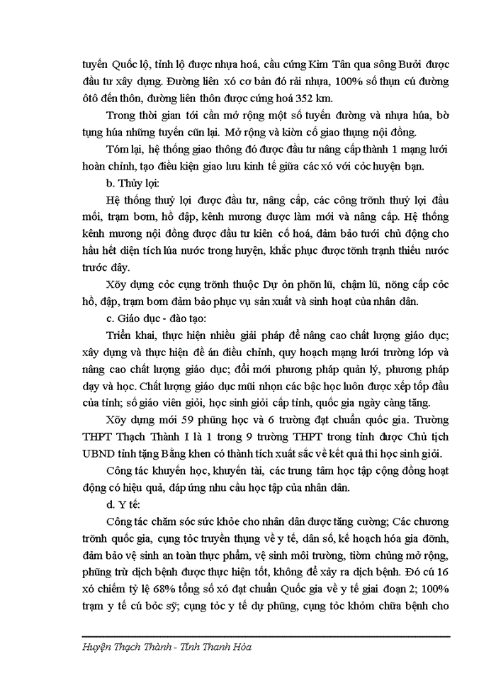 image for page Điều chỉnh quy hoạch sử dụng đất đến năm 2020 huyện Thạch Thành