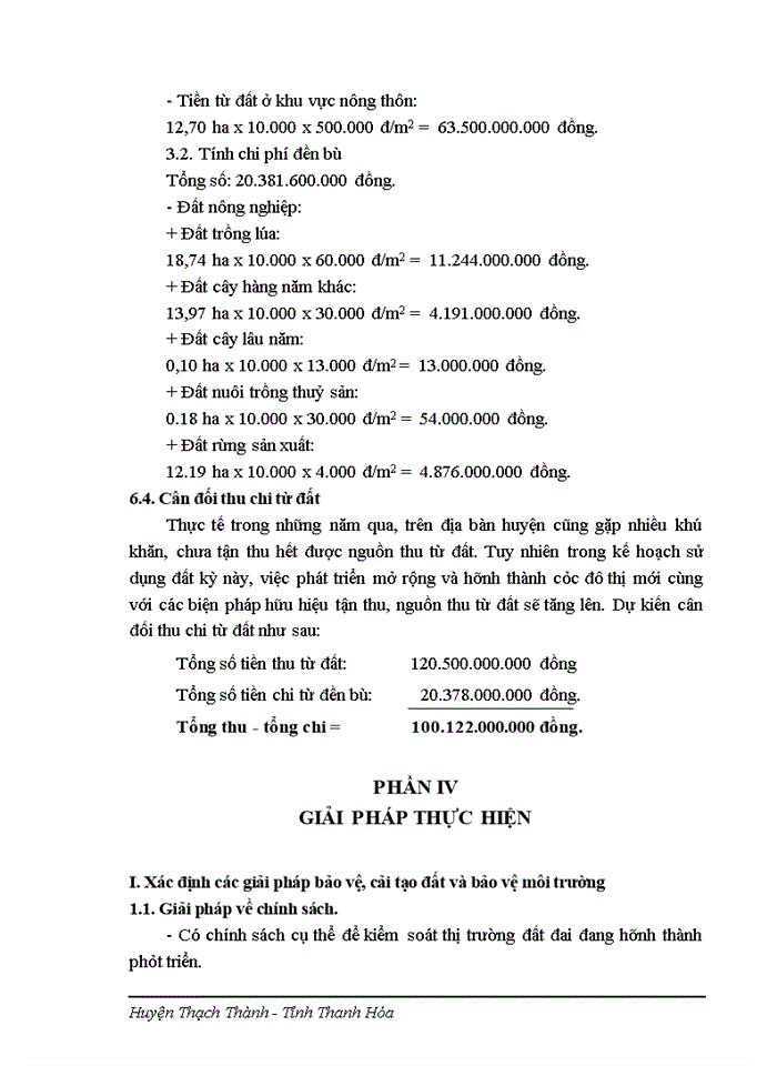 image for page Điều chỉnh quy hoạch sử dụng đất đến năm 2020 huyện Thạch Thành