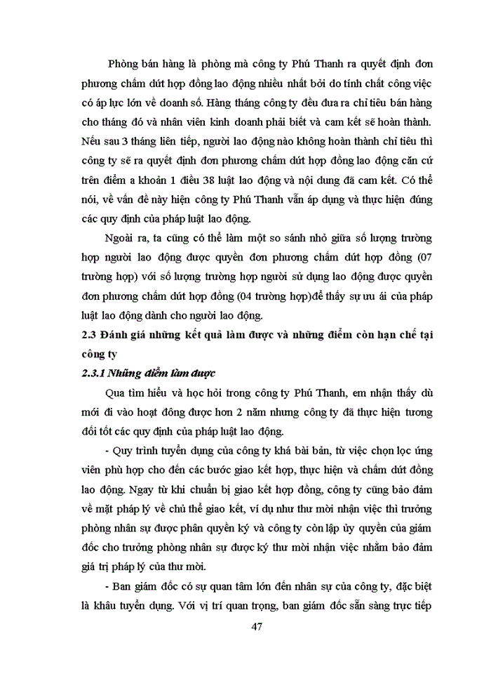 image for page Pháp luật về Hợp đồng lao động và thực tiễn giao kết thực hiện Hợp đồng lao động tại Công ty cổ phần thương mại Phú Thanh