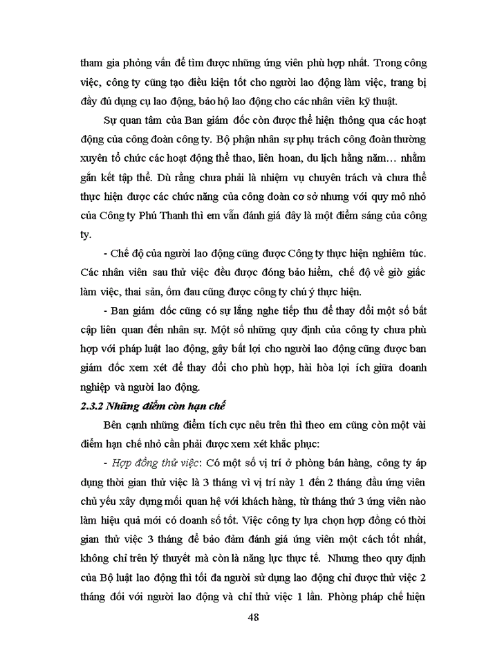 image for page Pháp luật về Hợp đồng lao động và thực tiễn giao kết thực hiện Hợp đồng lao động tại Công ty cổ phần thương mại Phú Thanh
