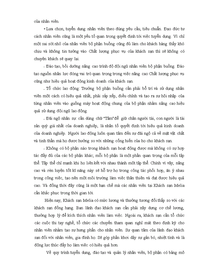 image for page Giải pháp nâng cao chất lượng dịch vụ buồng tại khách sạn Melia Hà Nội