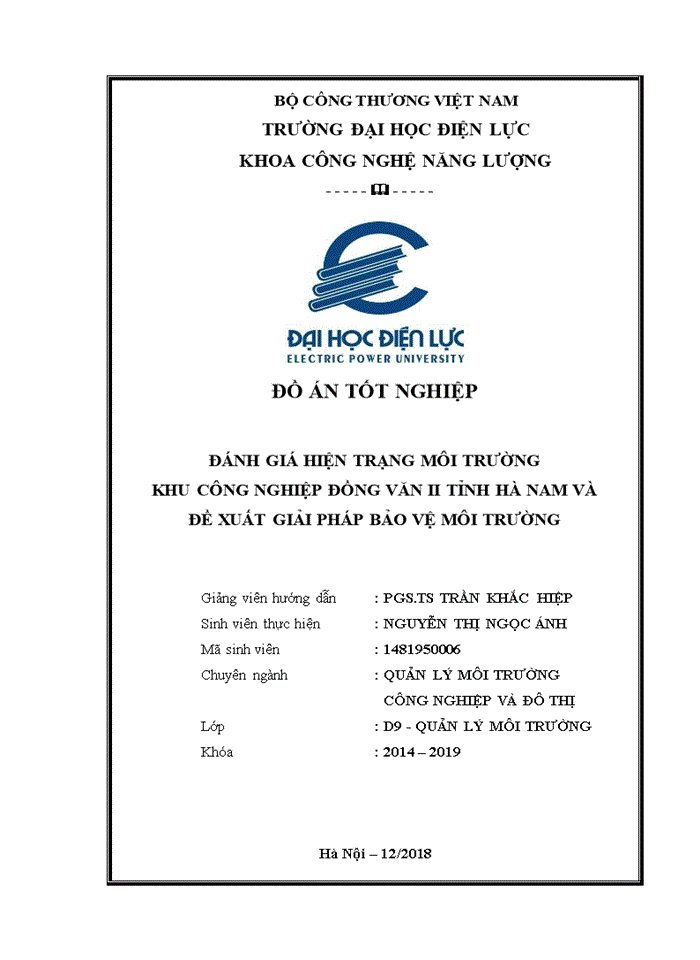 image for page ĐÁNH GIÁ HIỆN TRẠNG MÔI TRƯỜNG KHU CÔNG NGHIỆP ĐỒNG VĂN II TỈNH HÀ NAM VÀ ĐỀ XUẤT GIẢI PHÁP BẢO VỆ MÔI TRƯỜNG