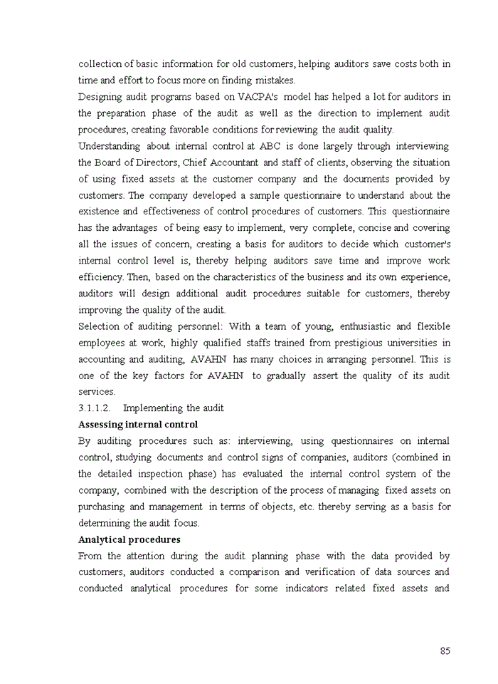 image for page TIẾNG ANH IMPROVING AUDIT OF FIXED ASSETS IN FINANCIAL AUDIT CONDUCTED BY VIETNAM AUDITING AND VALUATION COMPANY LIMITED HANOI BRANCH