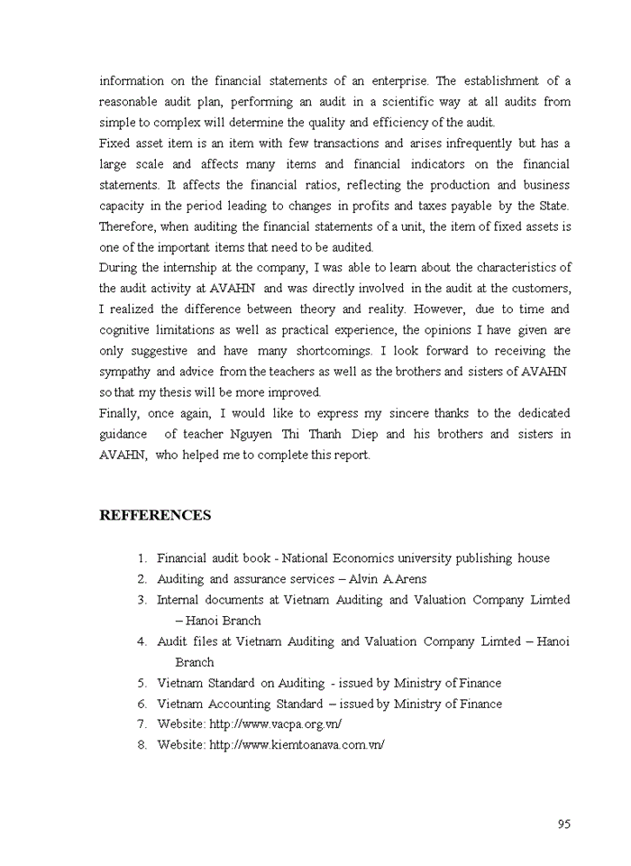 image for page TIẾNG ANH IMPROVING AUDIT OF FIXED ASSETS IN FINANCIAL AUDIT CONDUCTED BY VIETNAM AUDITING AND VALUATION COMPANY LIMITED HANOI BRANCH