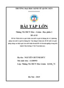 Phân tích ra quá trình sản xuất ra giá trị thặng dư và 2 phương pháp sản xuất ra giá trị thặng dư Vận dụng lý luận này để dề xuất các giải pháp nâng cao hiệu quả sản xuất kinh doanh đối với doanh nghiệp trong nền kinh tế thị trường ở Việt Nam hiện nay