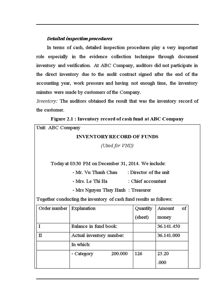 image for page Tiếng anh Application of techniques in collecting audit evidence in financial audits conducted by KSi Viet Nam Auditing Company Ltd
