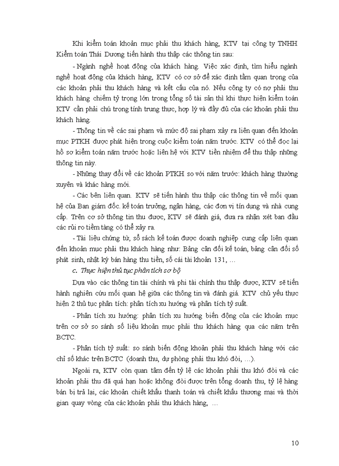 image for page Hoàn thiện chu trình kiểm toán khoản mục phải thu khách hàng tại công ty TNHH Kiểm toán Thái Dương