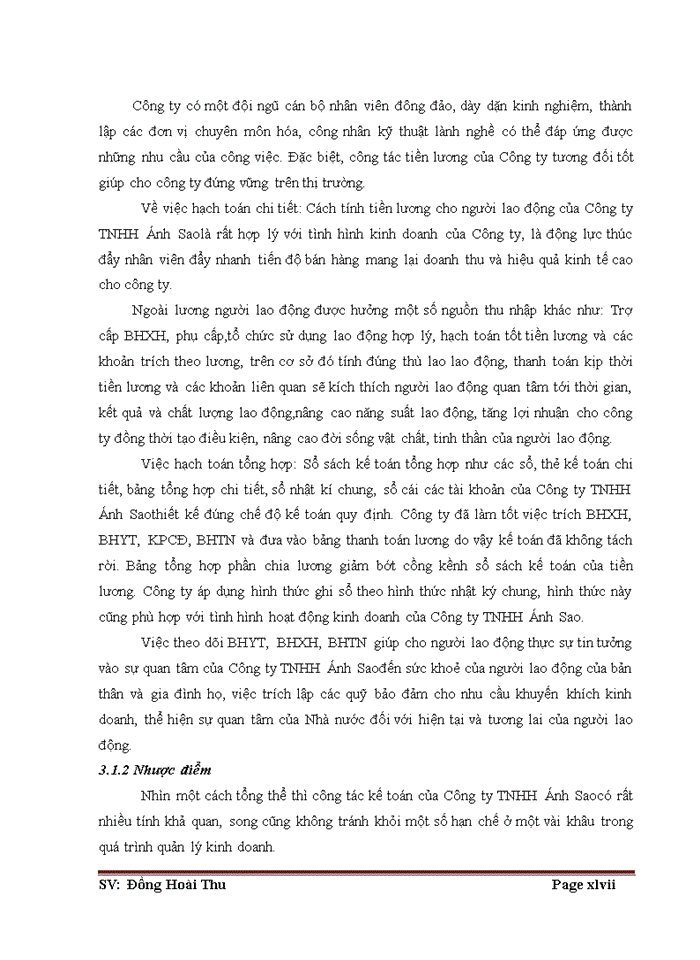 image for page Hoàn thiện kế toán tiền lương và các khoản trích theo lương tại công ty TNHH Ánh Sao