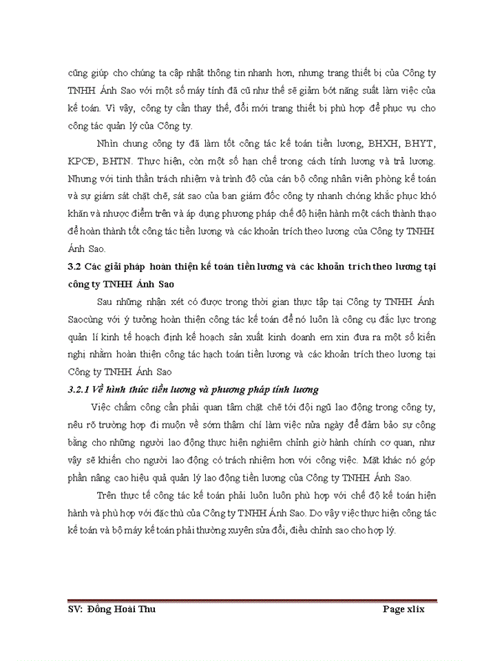 image for page Hoàn thiện kế toán tiền lương và các khoản trích theo lương tại công ty TNHH Ánh Sao