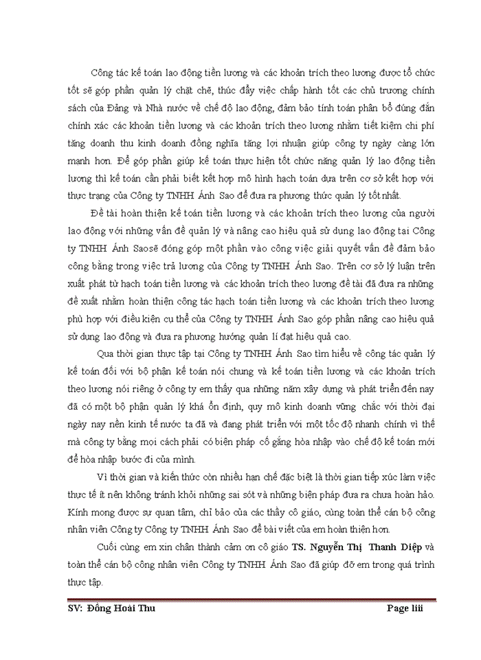 image for page Hoàn thiện kế toán tiền lương và các khoản trích theo lương tại công ty TNHH Ánh Sao