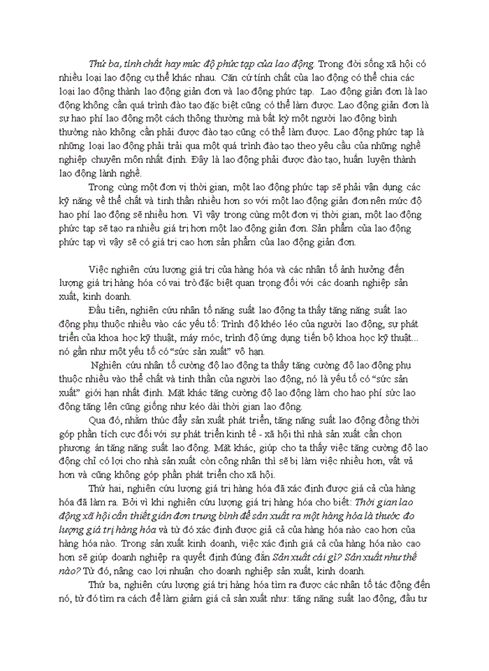 image for page Lượng giá trị hàng hóa được xác định như thế nào Phân tích các nhân tố ảnh hưởng đến lượng giá trị của hàng hóa Ý nghĩa thực tiễn của việc nghiên cứu này đối với các doanh nghiệp sản xuất kinh doanh