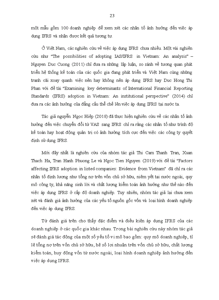 image for page NGHIÊN CỨU CÁC NHÂN TỐ ẢNH HƯỞNG ĐẾN VIỆC ÁP DỤNG IFRS CỦA DOANH NGHIỆP NIÊM YẾT TẠI SỞ GIAO DỊCH CHỨNG KHOÁN THÀNH PHỐ HỒ CHÍ MINH