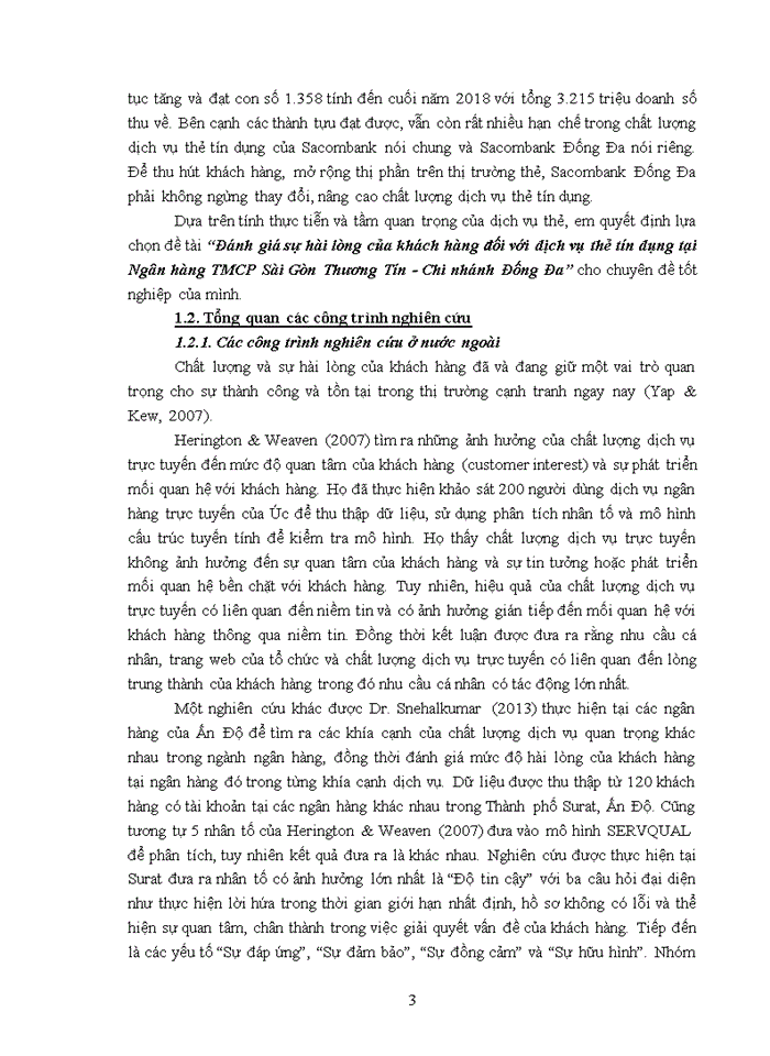 image for page THS Đánh giá sự hài lòng của khách hàng đối với dịch vụ thẻ tín dụng tại Ngân hàng TMCP Sài Gòn Thương Tín - Chi nhánh Đống Đ
