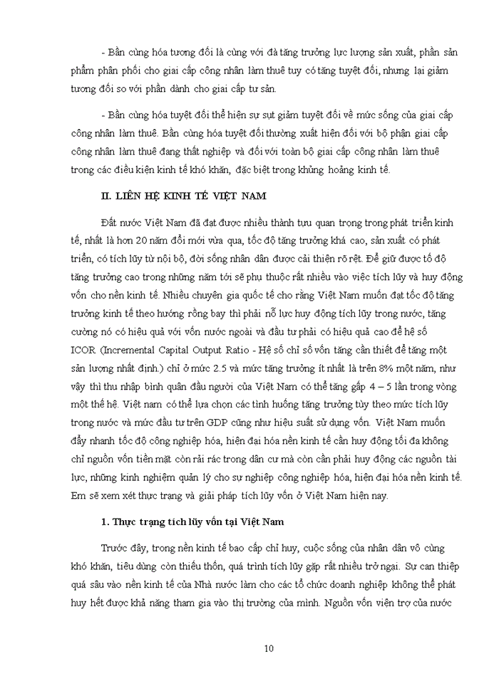 image for page Trình bày lý luận của CN Mác Lênin về tích lũy tư bản vốn và liên hệ với thực tiễn ở Việt Nam