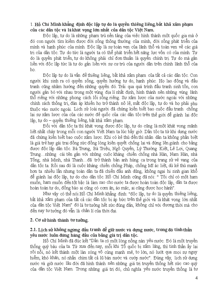 image for page Anh chị hãy phân tích câu nói của Hồ Chí Minh Không có gì quý hơn độc lập tự do Ý nghĩa của câu nói trên đối với việc bảo vệ nền độc lập chủ quyền toàn vẹn lãnh thổ nước ta hiện nay