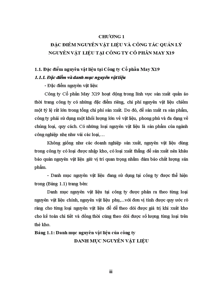 image for page HOÀN THIỆN KẾ TOÁN NGUYÊN VẬT LIỆU TẠI CÔNG TY CỔ PHẦN MAY X19