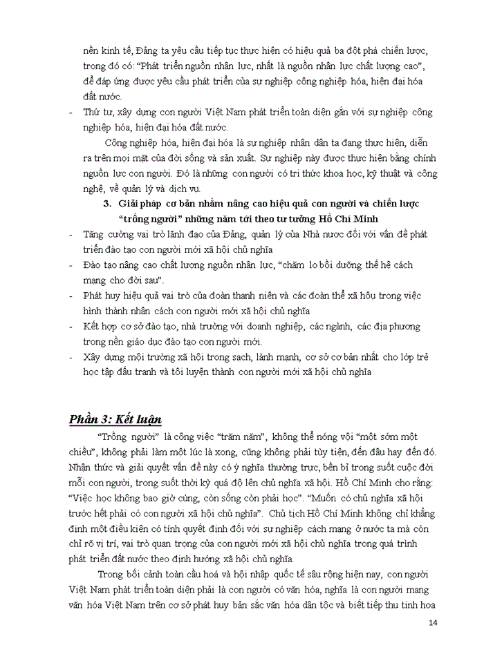 image for page Anh chị hãy phân tích quan điểm của Hồ Chí Minh về chiến lược phát triển con người toàn diện Giá trị của quan điểm nêu trên trong việc phát triển nguồn nhân lực chất lượng cao đáp ứng yêu cầu sự nghiệp xây dựng và phát triển đất nước ta hiện nay