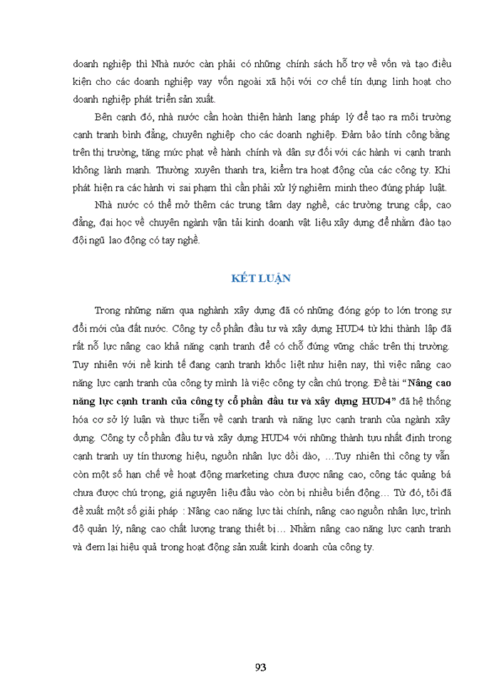 image for page NÂNG CAO NĂNG LỰC CẠNH TRANH CỦA CÔNG TY CỔ PHẦN ĐẦU TƯ VÀ XÂY DỰNG HUD4