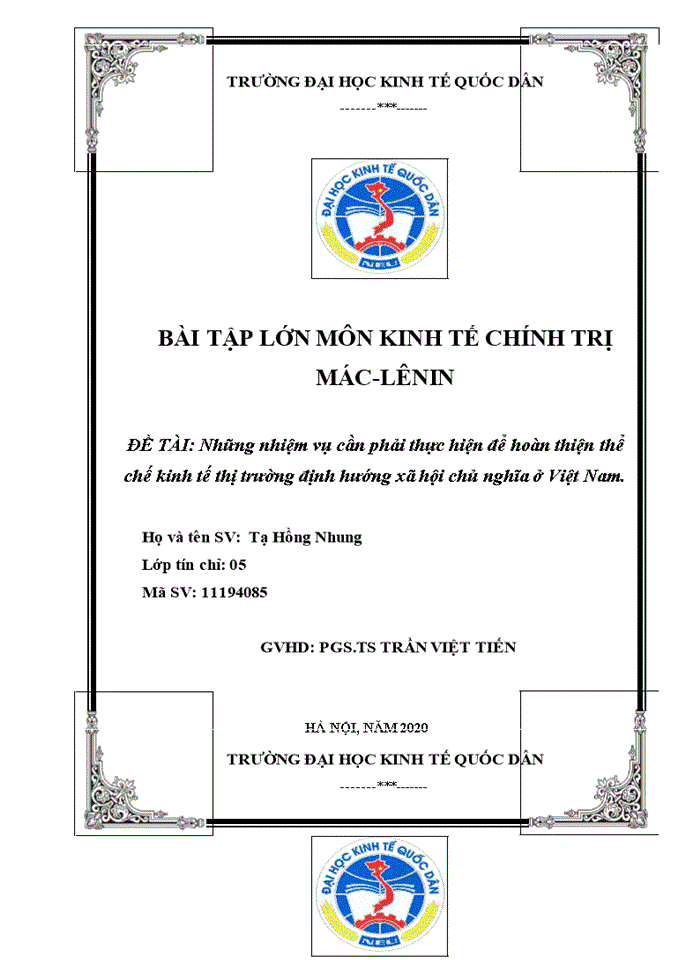 image for page Những nhiệm vụ cần phải thực hiện để hoàn thiện thể chế kinh tế thị trường định hướng xã hội chủ nghĩa ở Việt Nam