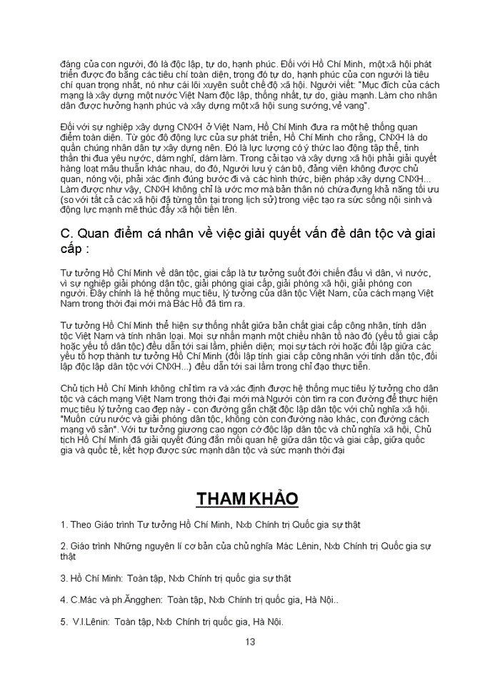 image for page Vấn đề dân tộc và giai cấp theo quan điểm của chủ nghĩa Mác -Lênin và cách tiếp cận của Hồ Chí Minh