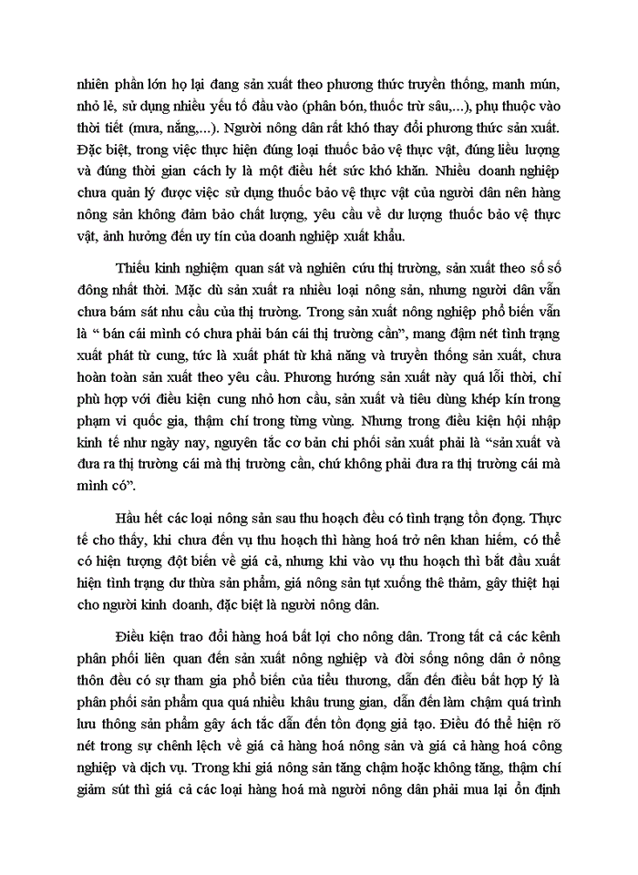 image for page Phân tích thực trạng và đề xuất giải pháp cho vấn đề tiêu thụ nông sản ở Việt nam hiện nay