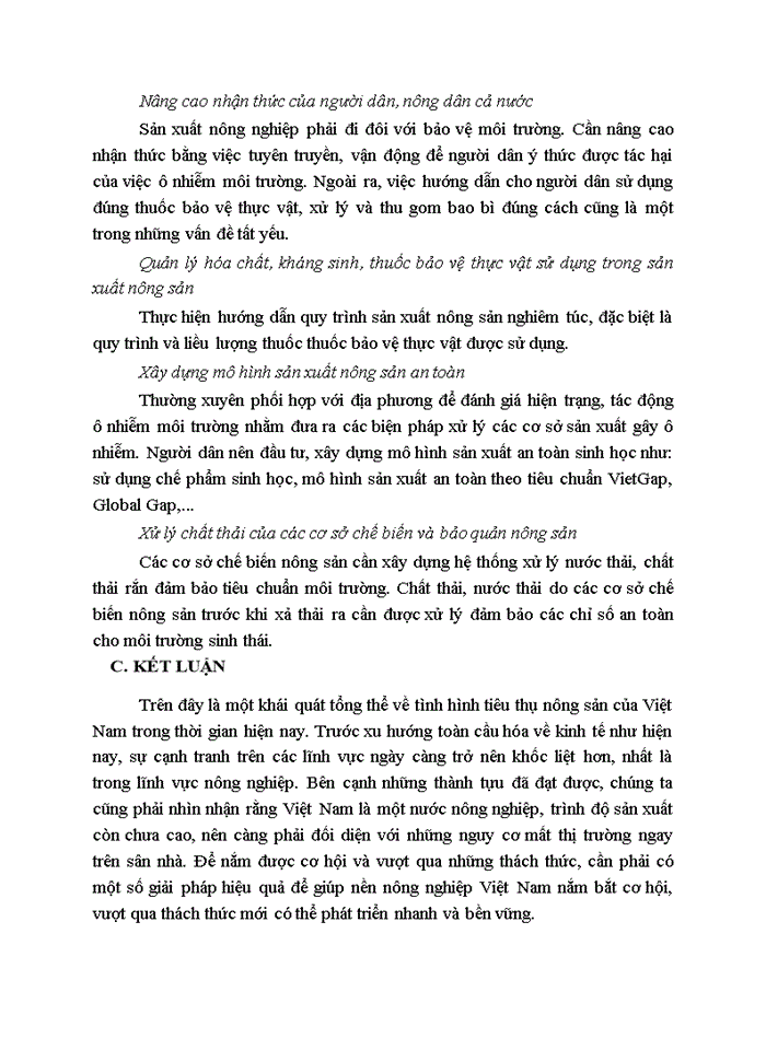 image for page Phân tích thực trạng và đề xuất giải pháp cho vấn đề tiêu thụ nông sản ở Việt nam hiện nay