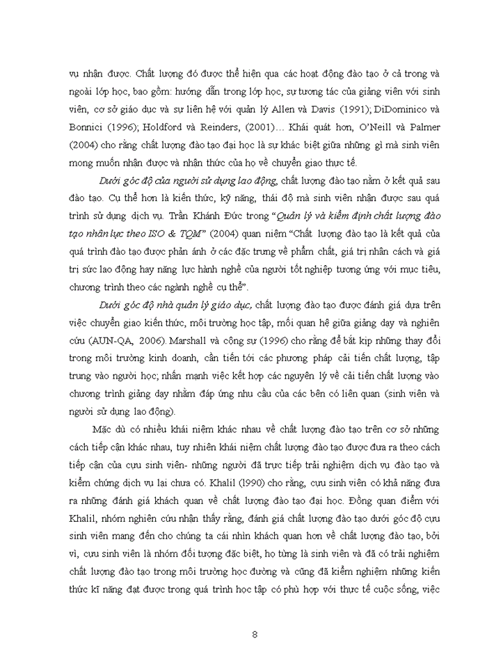 image for page Ảnh hưởng chất lượng chương trình đào tạo cử nhân đến sự hài lòng về công việc hiện tại của cựu sinh viên Trường đại học Kinh tế Quốc dân