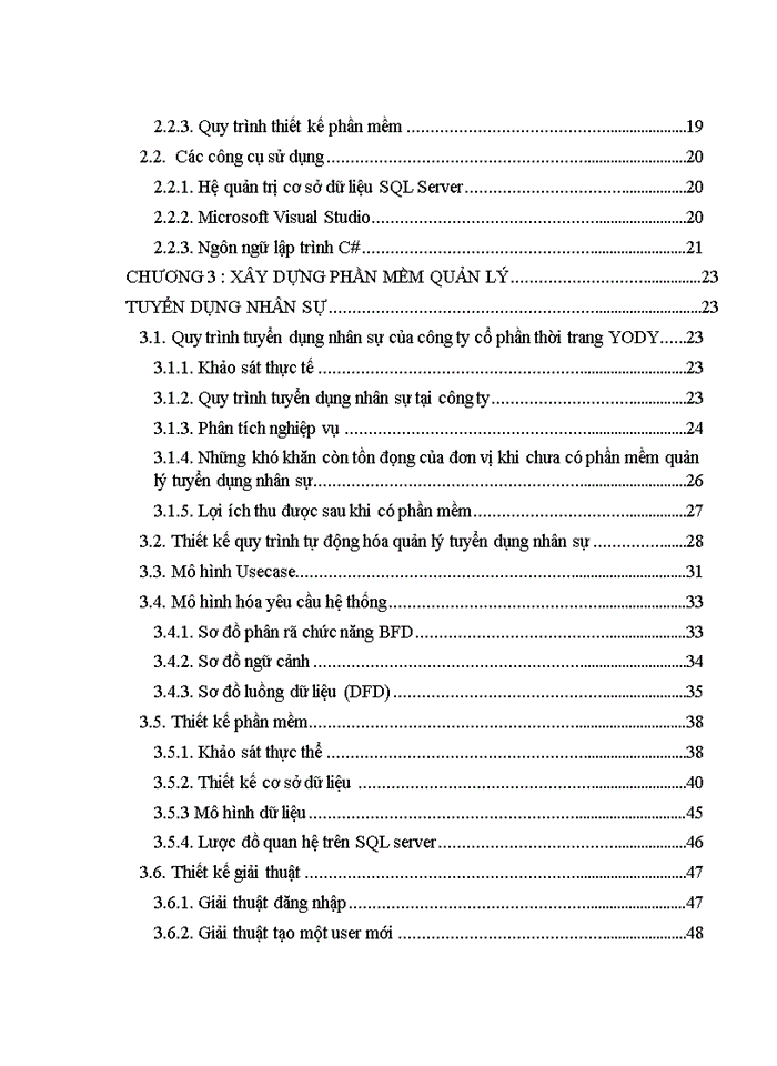image for page Xây dựng phần mềm quản lý tuyển dụng nhân sự cho công ty cổ phần thời trang YODY