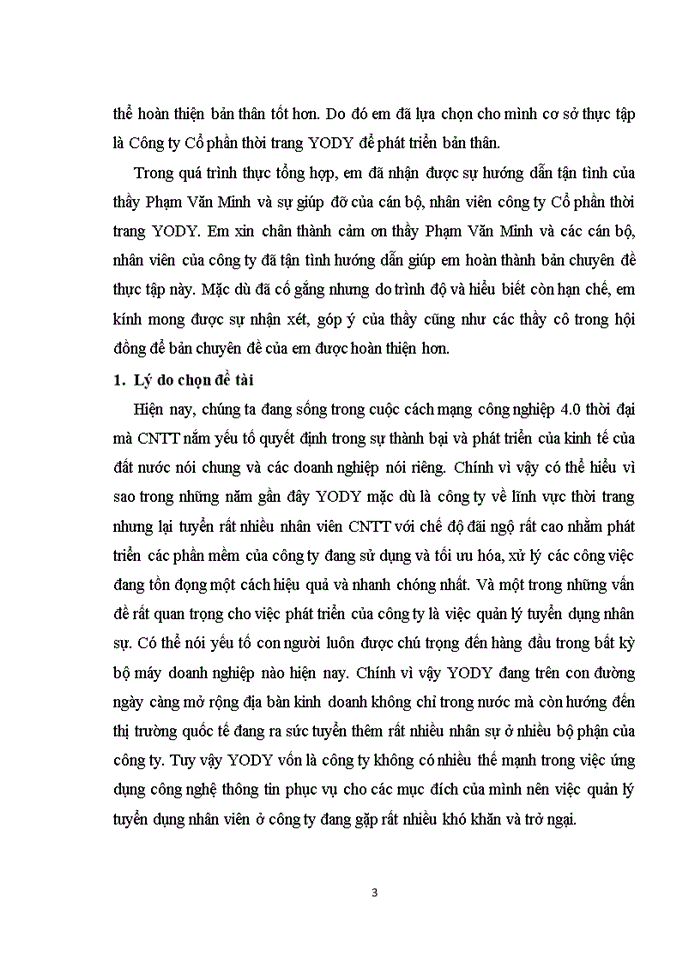 image for page Xây dựng phần mềm quản lý tuyển dụng nhân sự cho công ty cổ phần thời trang YODY