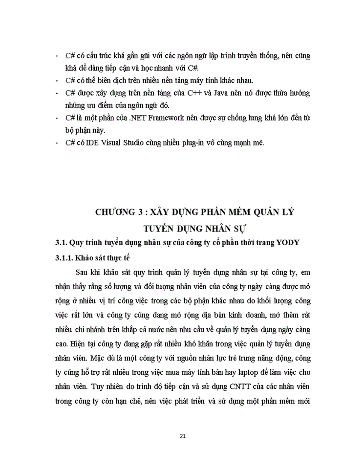 image for page Xây dựng phần mềm quản lý tuyển dụng nhân sự cho công ty cổ phần thời trang YODY