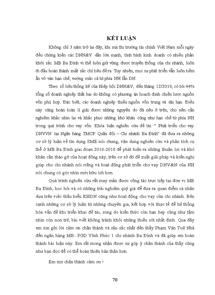 image for page THỰC TRẠNG PHÁT TRIỂN CHO VAY VỚI DOANH NGHIỆP VỪA VÀ NHỎ TẠI NGÂN HÀNG THƯƠNG MẠI CỔ PHẦN QUÂN ĐỘI CHI NHÁNH BA ĐÌNH