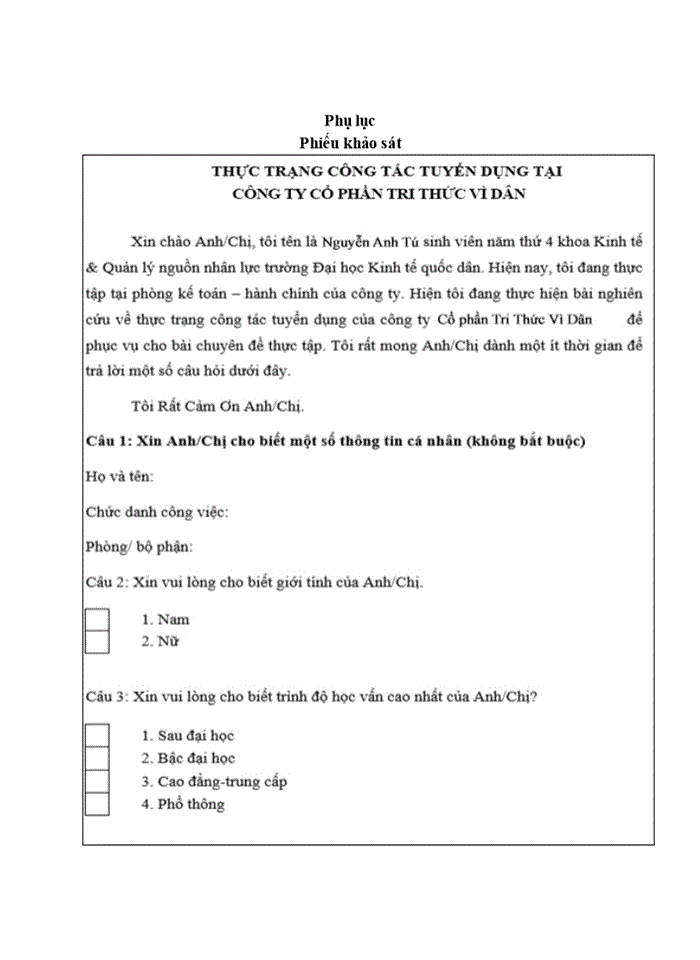 image for page HOÀN THIỆN CÔNG TÁC TUYỂN DỤNG NHÂN SỰ TẠI CÔNG TY CỔ PHẦN TRI THỨC VÌ DÂN