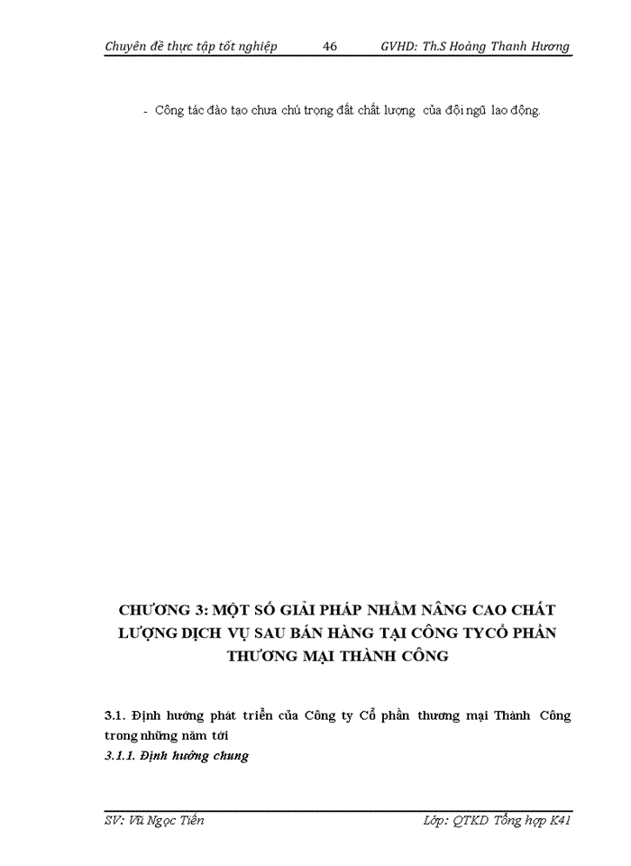 image for page Giải pháp nhằm nâng cao chất lượng dịch vụ sau bán hàng của Công ty Cổ phần thương mại Thành Công