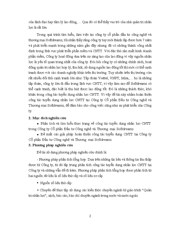 image for page HOÀN THIỆN CÔNG TÁC TUYỂN DỤNG NGUỒN NHÂN LỰC CÔNG NGHỆ THÔNG TIN TẠI CÔNG TY CỔ PHẦN CÔNG NGHỆ VÀ THƯƠNG MẠI SOFTDREAMS