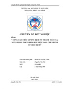 NÂNG CAO CHẤT LƯỢNG DỊCH VỤ THANH TOÁN TẠI NGÂN HÀNG TMCP HÀNG HẢI VIỆT NAM- CHI NHÁNH SỞ GIAO DỊCH