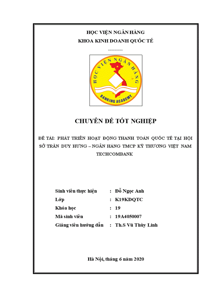 image for page PHÁT TRIỂN HOẠT ĐỘNG THANH TOÁN QUỐC TẾ TẠI HỘI SỞ TRẦN DUY HƯNG NGÂN HÀNG TMCP KỸ THƯƠNG VIỆT NAM TECHCOMBANK