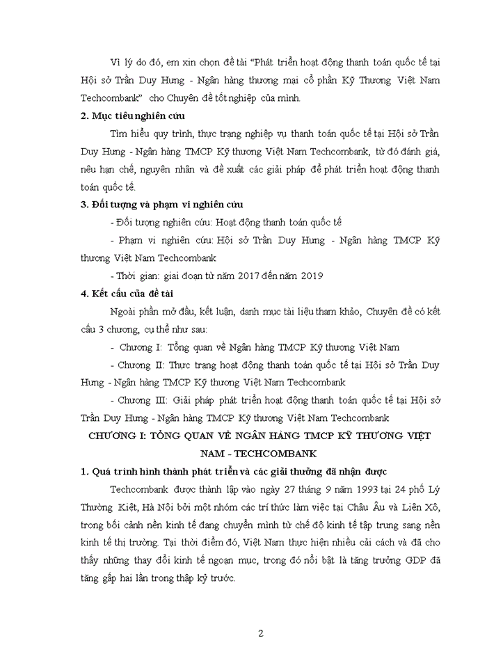 image for page PHÁT TRIỂN HOẠT ĐỘNG THANH TOÁN QUỐC TẾ TẠI HỘI SỞ TRẦN DUY HƯNG NGÂN HÀNG TMCP KỸ THƯƠNG VIỆT NAM TECHCOMBANK